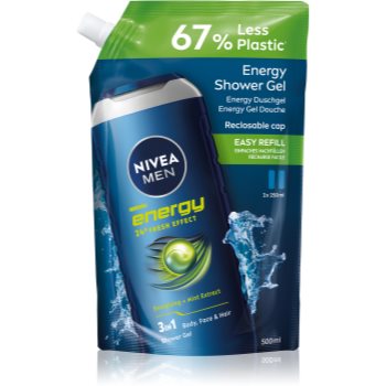 NIVEA MEN Energy Gel de duș pentru bărbați rezervă - imagine 2